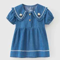 Rabity girls short-sleeved jean dress 950.077