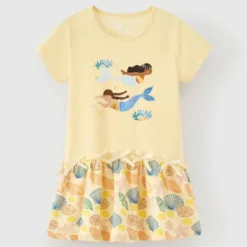 Rabity girls' short-sleeved t-shirt dress 950.074