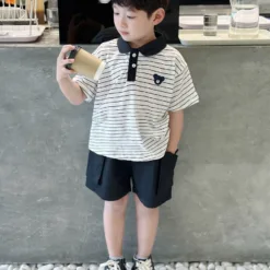 Bonnie Bear Striped Polo Set Box Bag