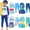 Swimsuit for boys 1-2-3-4-5-6 years old long sleeve long pants