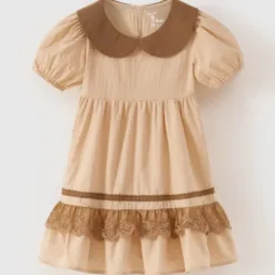 Rabity girls' short-sleeved rough dress 950.033