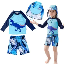 Long sleeve swimsuit for boys 2-6 years old
