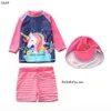 Long sleeve swimsuit for girls 1-2-3-4-5 years old